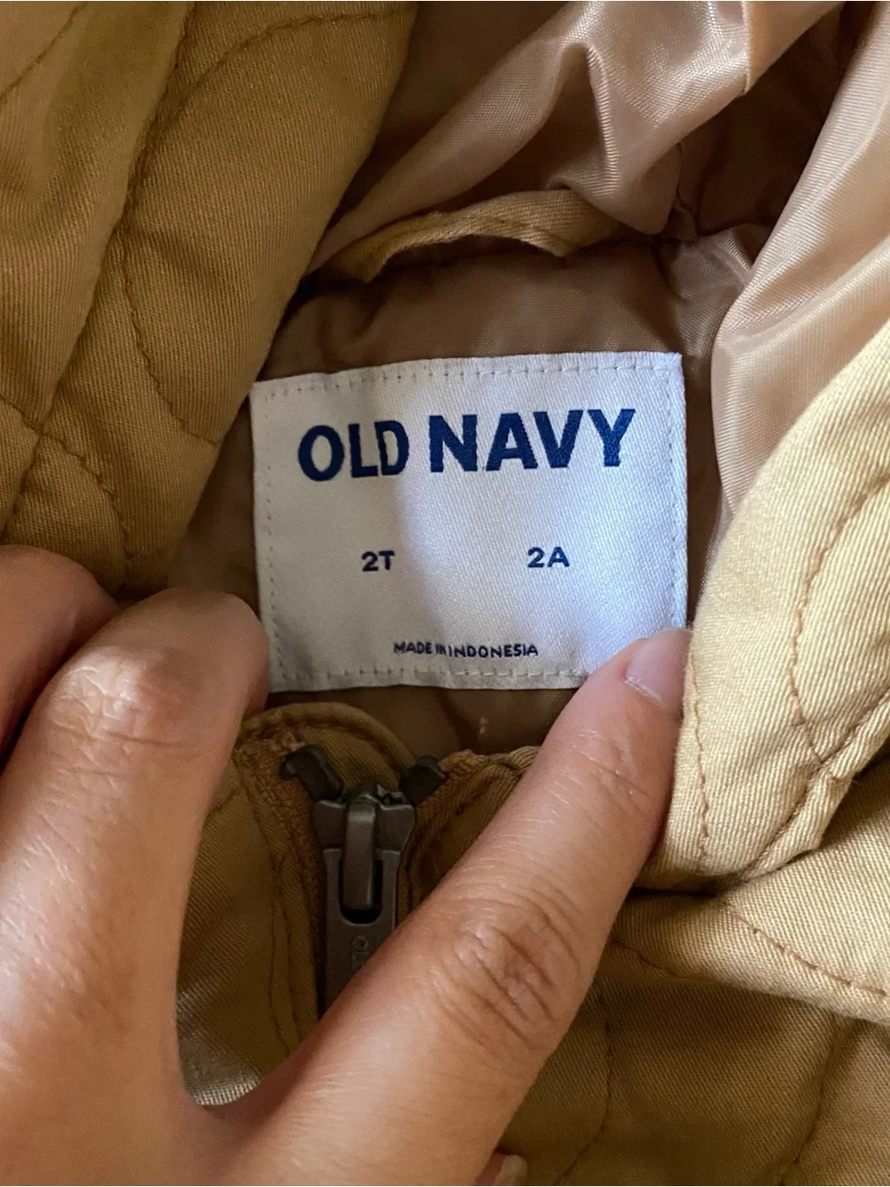 Old Navy Toddlers' Quilted Hooded Jacket - Camel